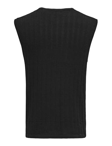 ONLY & SONS Onsklas Gilet Maglia L Nero Cotone