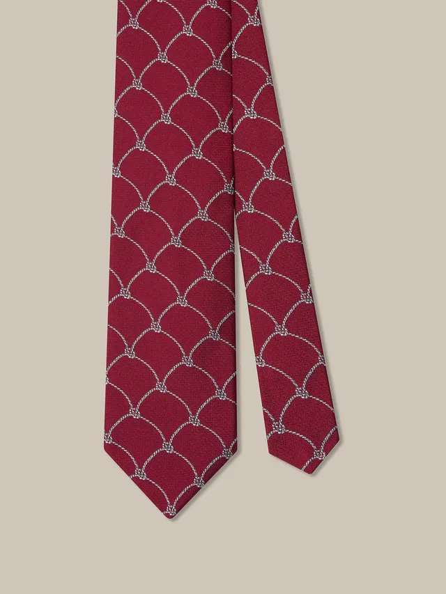Robert Talbott Net Rope Best of Class cravatta seta rossa REG
