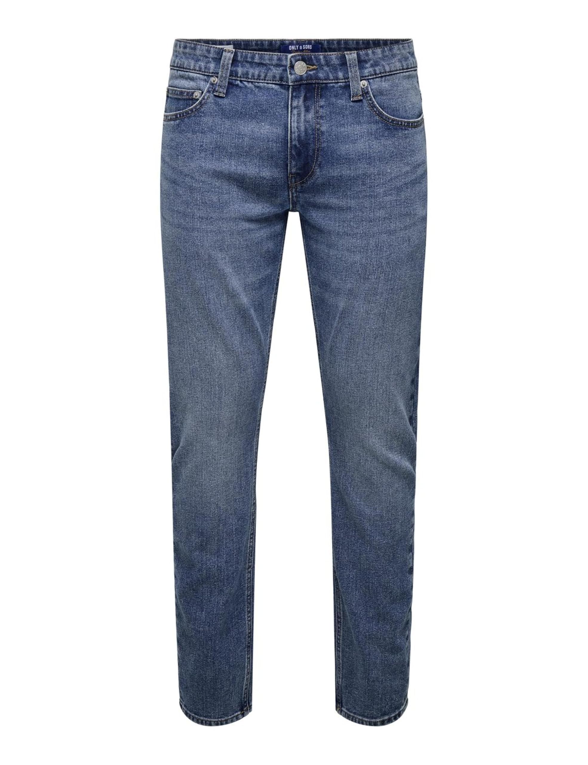Only & Sons Loom Jeans Uomo Slim Vita Bassa Dark Grey