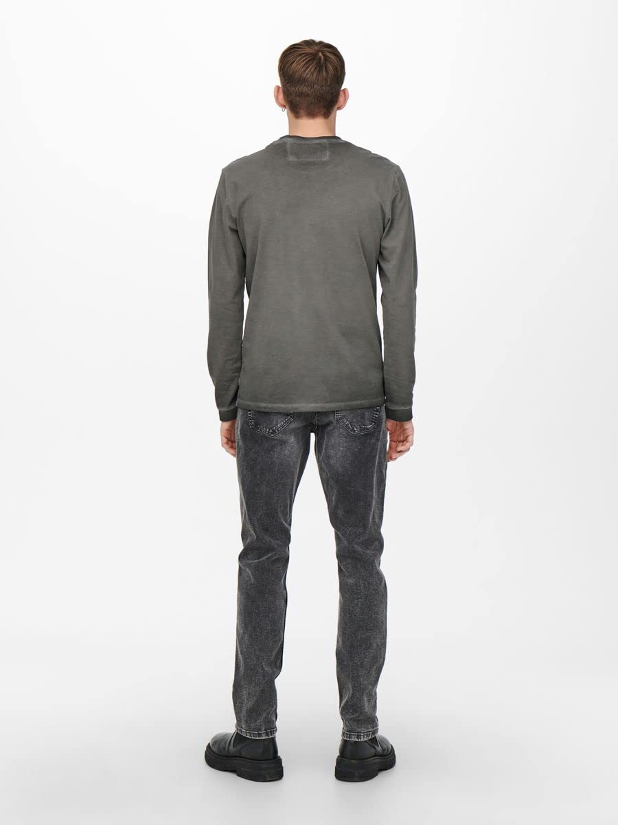 ONLY & SONS Onsmillenium maglietta uomo nera M manica lunga