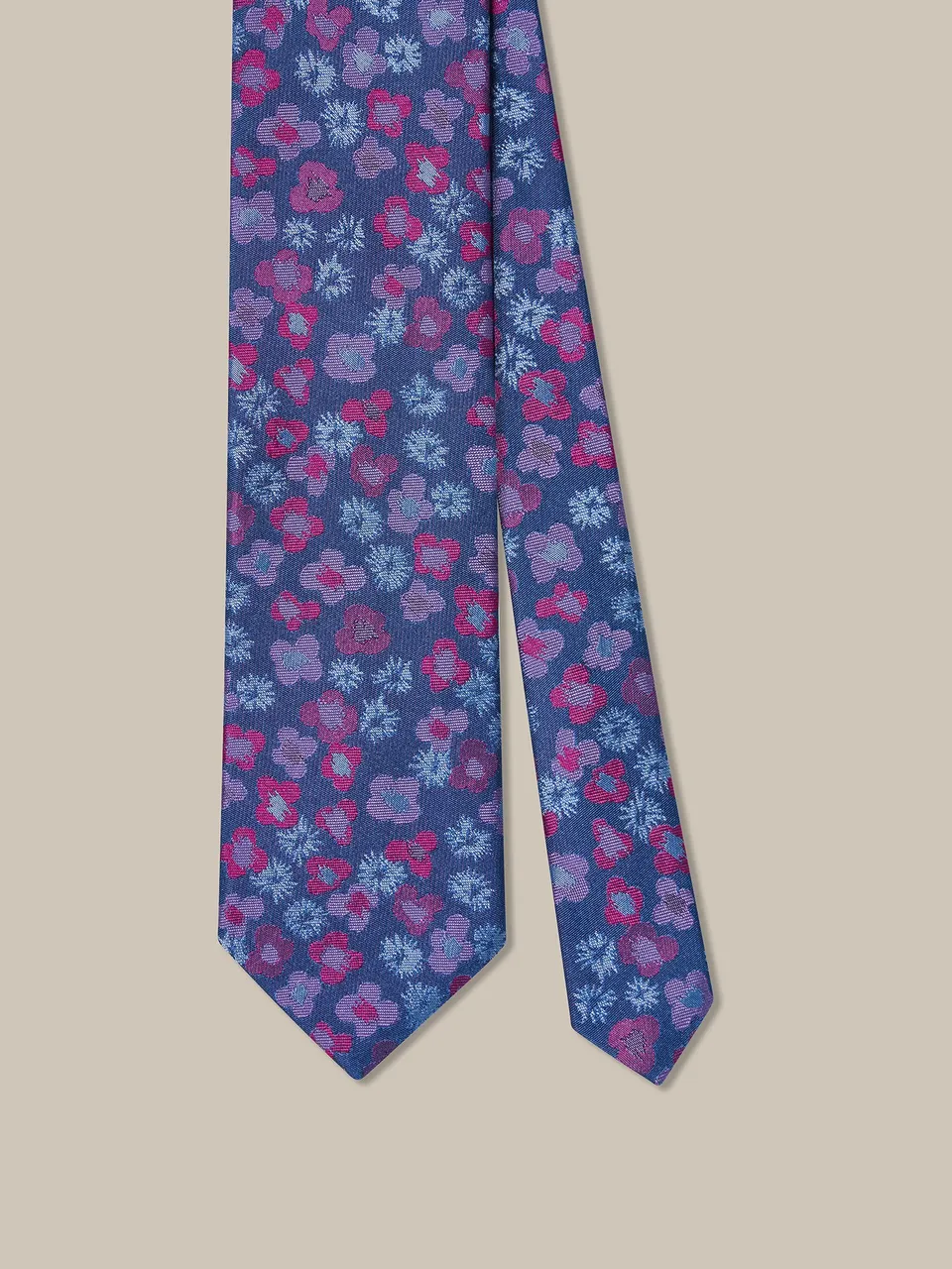 Robert Talbott Robert Poppy Cravatta Seta Blu Multi