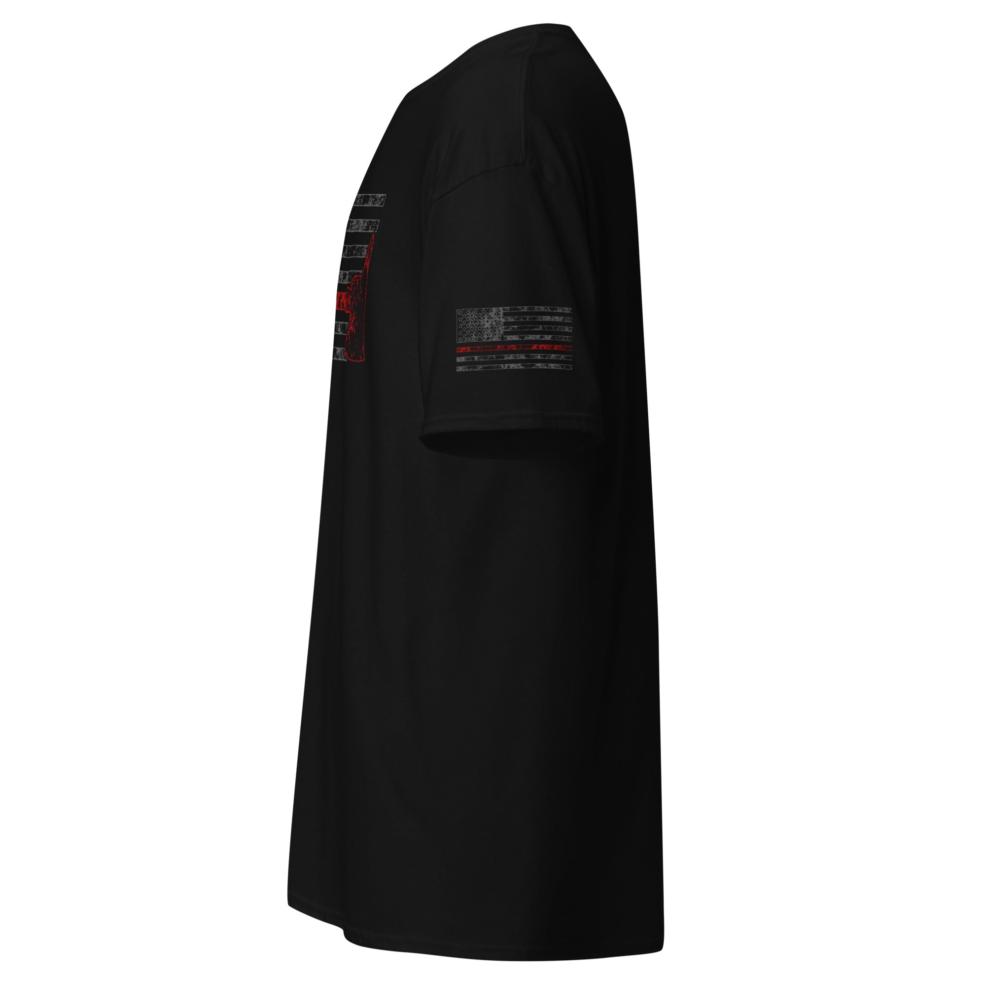 7.62 Design Firefighter Axe Redline Flag t-shirt uomo nera cotone