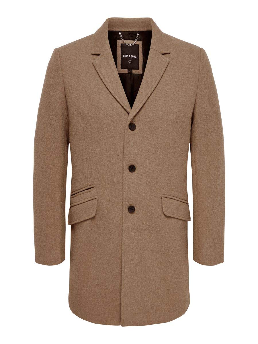 Only & Sons Onsjulian Cappotto Uomo Lana Marrone L