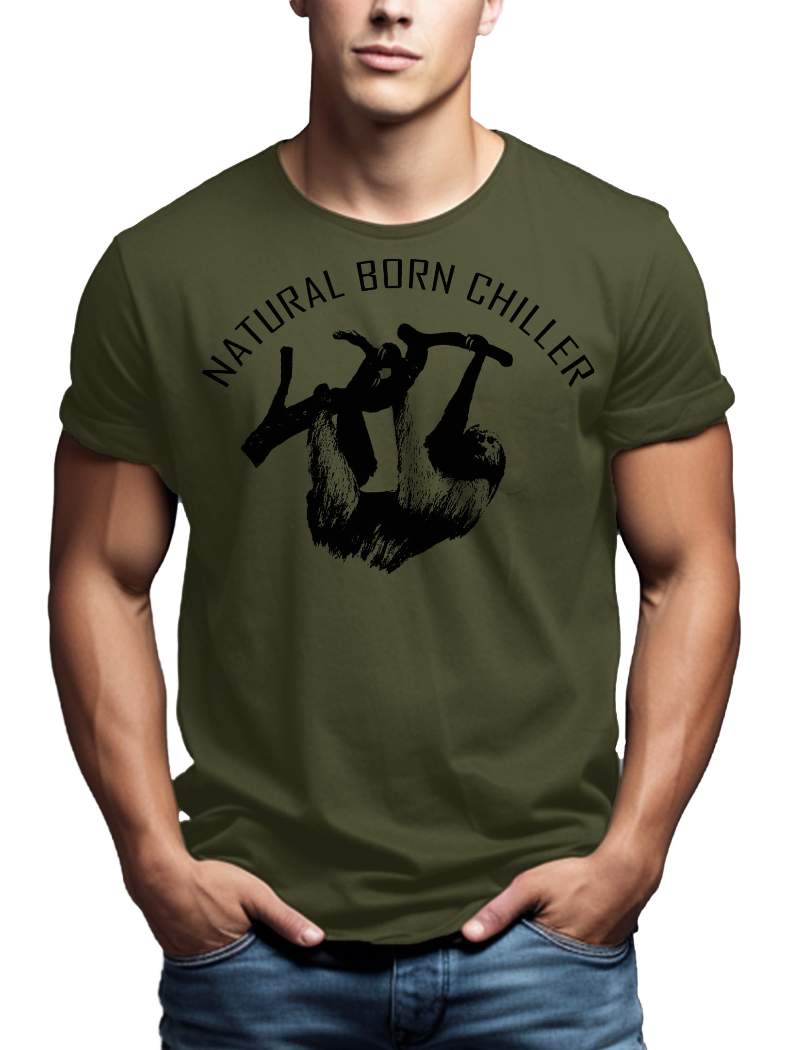 MAKAYA Natural Born Chiller T-Shirt Uomo Cotone