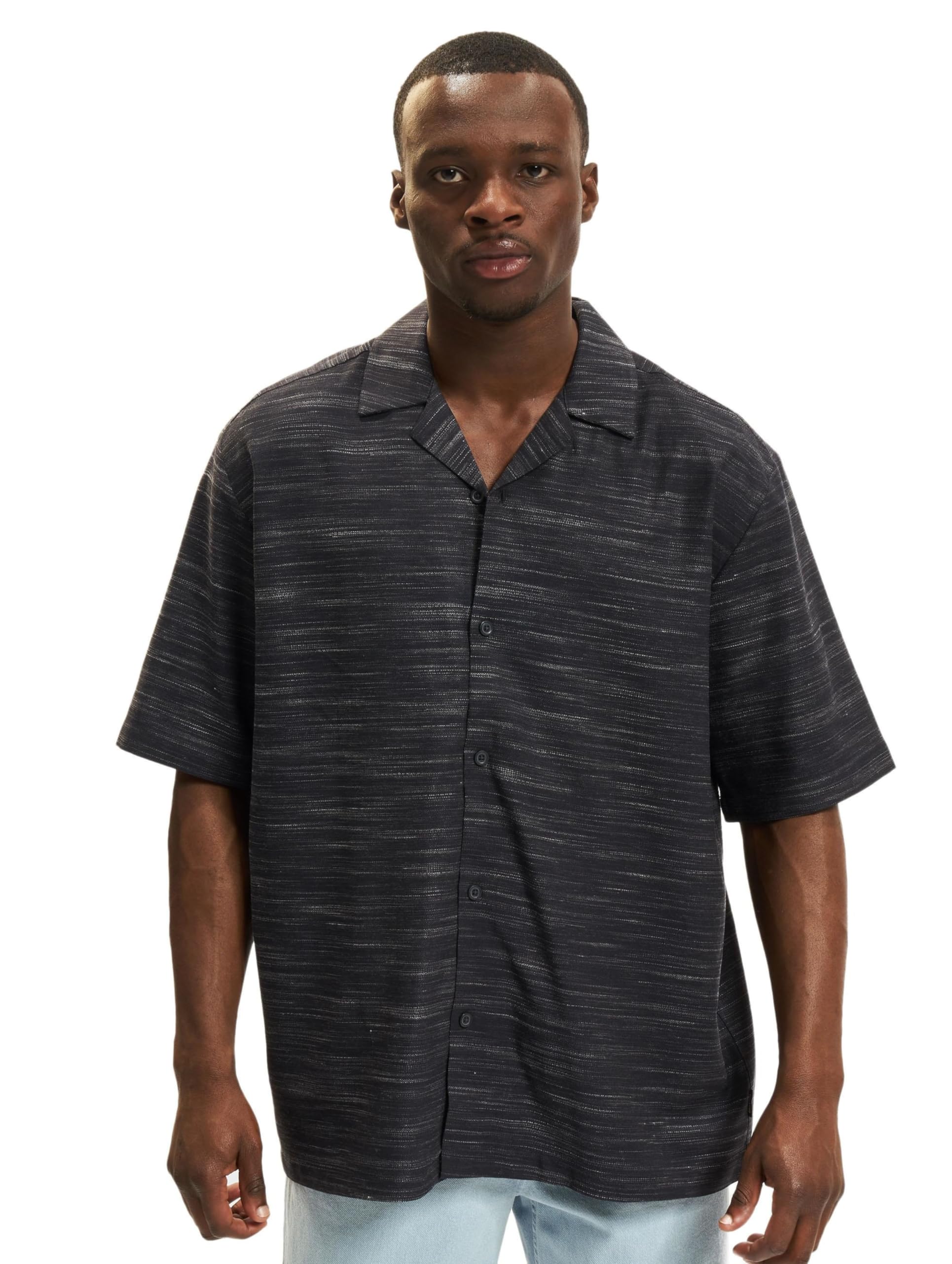 ONLY & SONS Bidal Camicia Uomo Blu Maniche Corte Cotone Viscosa