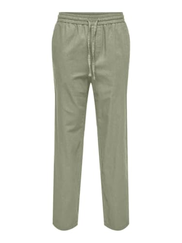 ONLY & SONS Onssinus Loose pantalone lino uomo Tè