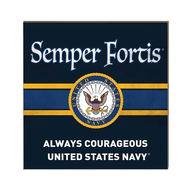 7.62 Design U.S. Navy Semper Fortis targa legno 25x25 cm navy