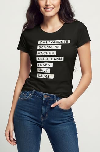 Makaya Scritte Divertenti T-Shirt Donna M 100% Cotone