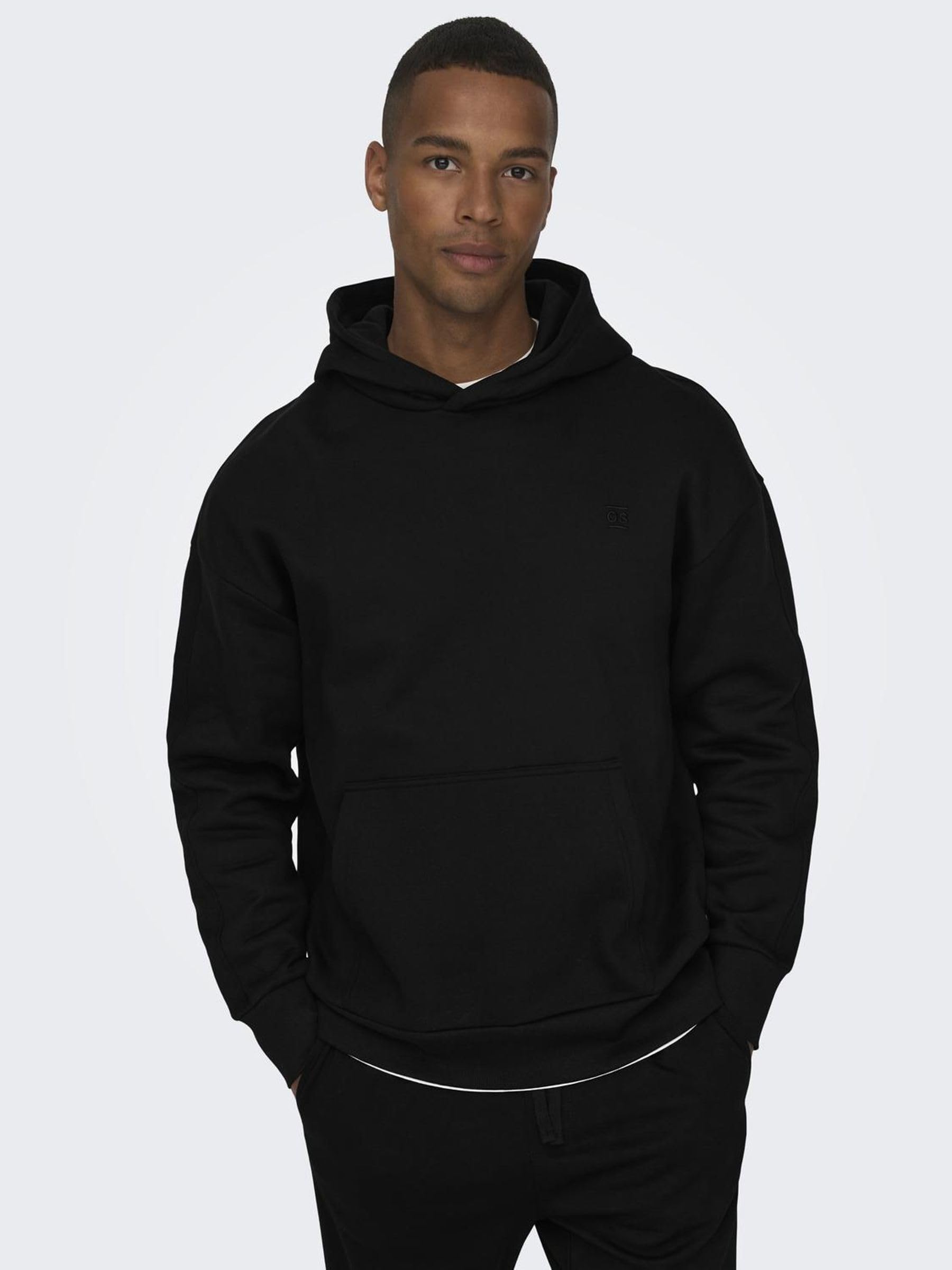 Only & Sons Onsdan Felpa Pesante Cappuccio Uomo Relaxed