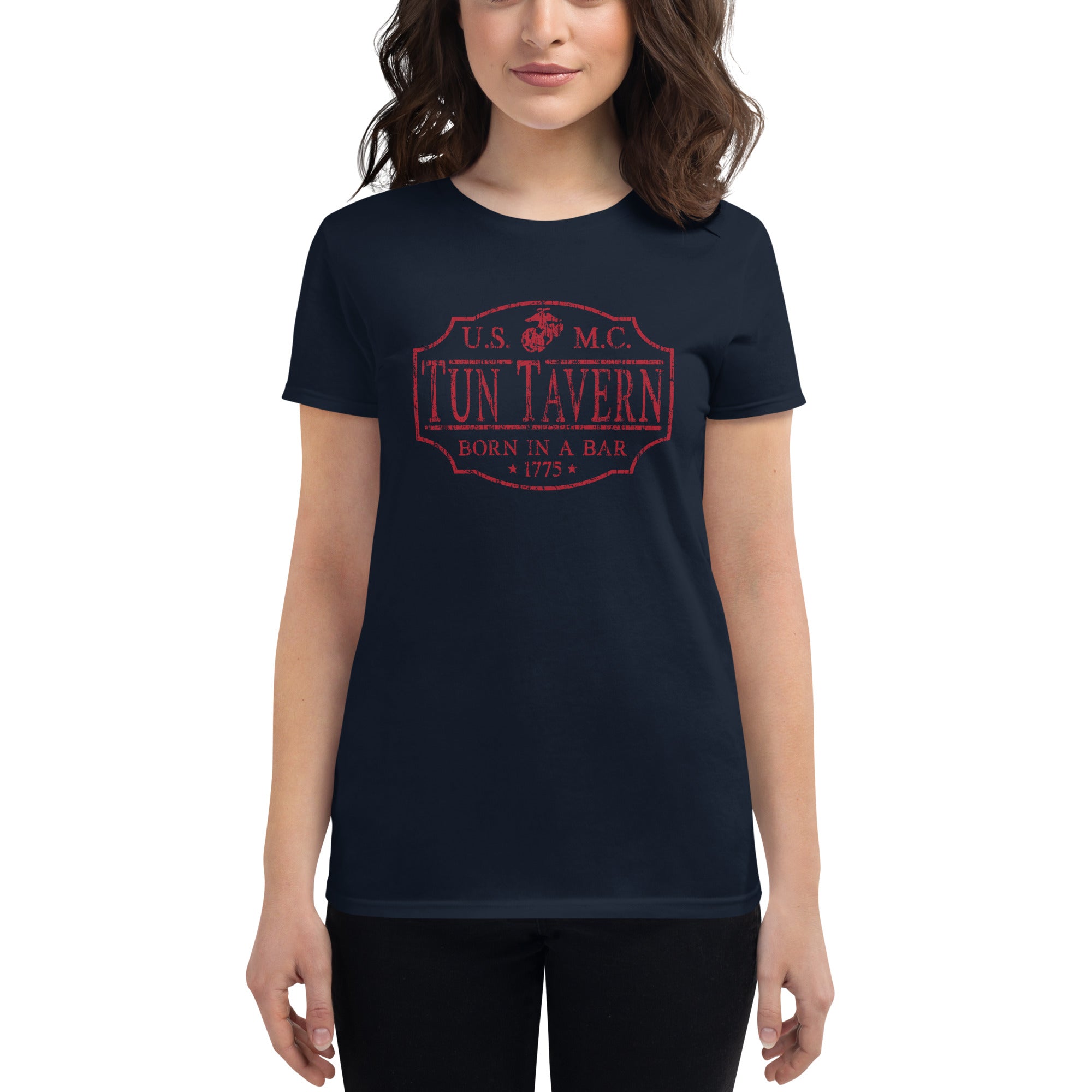 7.62 Design Tun Tavern t-shirt donna nera cotone manica corta