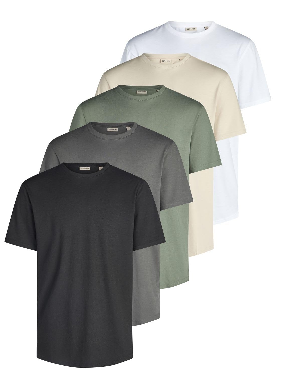 ONLY & SONS JEFF T-shirt uomo M bianco girocollo cotone