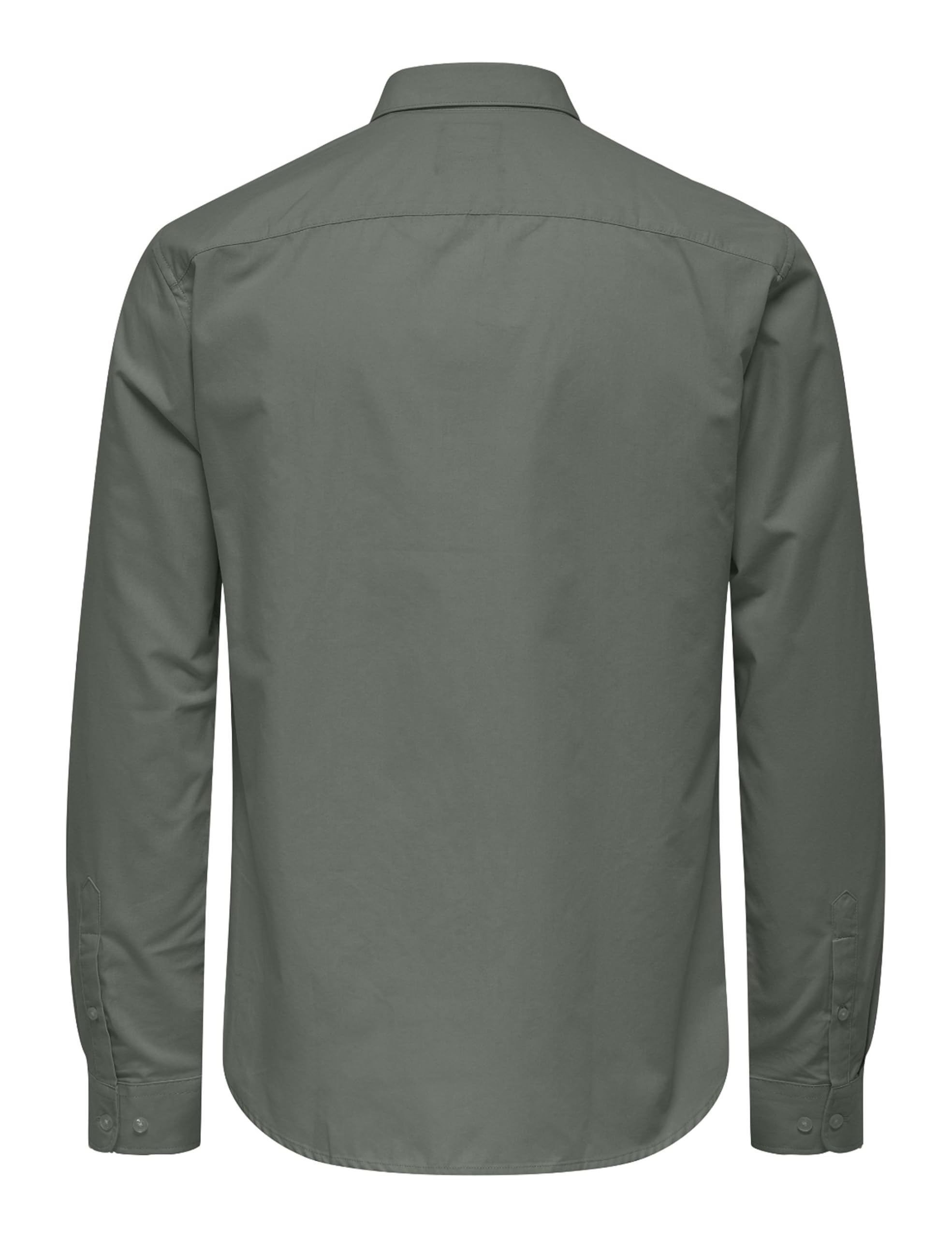 ONLY & SONS SANE Poplin Camicia uomo XL nero slim
