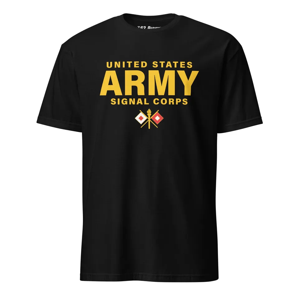 7.62 Design US Army Signal Corps T-Shirt maglietta uomo nera cotone