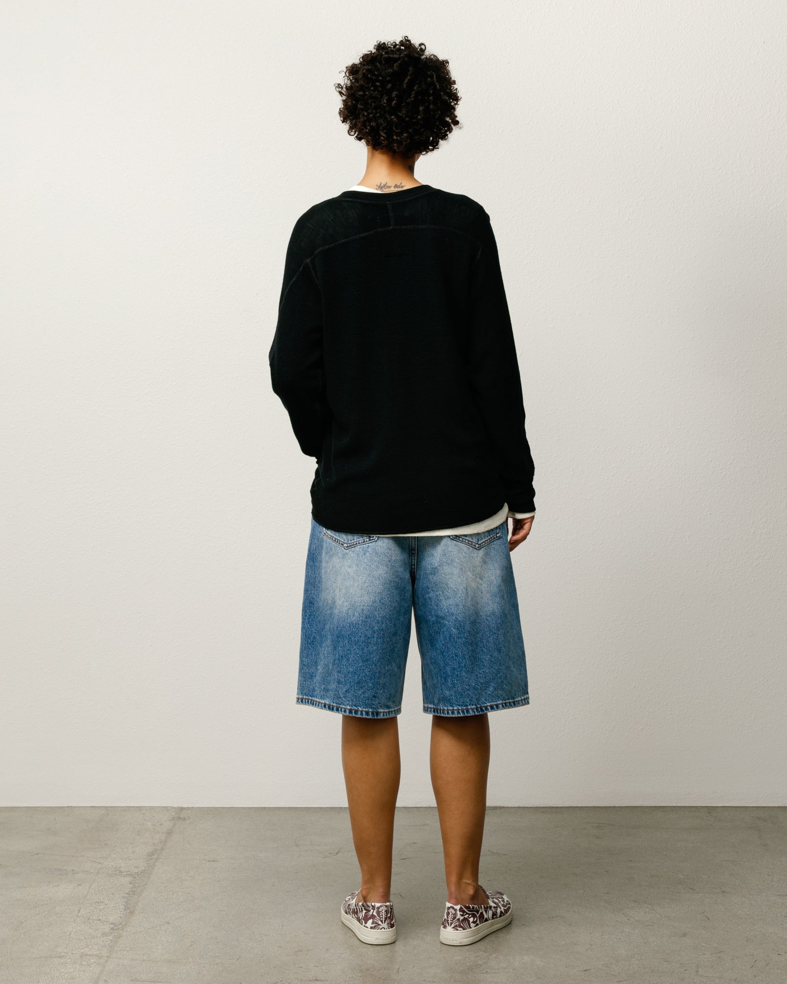 Stussy Big Ol Short Denim pantaloncini Indigo Stone Wash