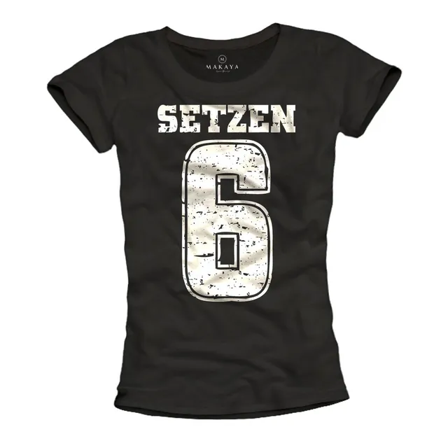 MAKAYA T-Shirt Donna maglietta cotone slogan taglia S