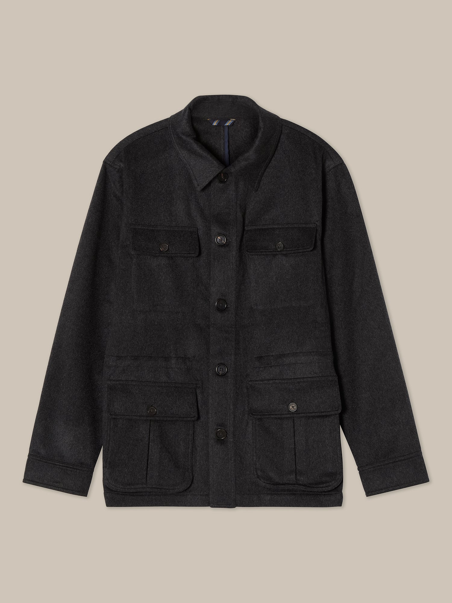 Robert Talbott Ross Field Jacket giacca cashmere grigio medio