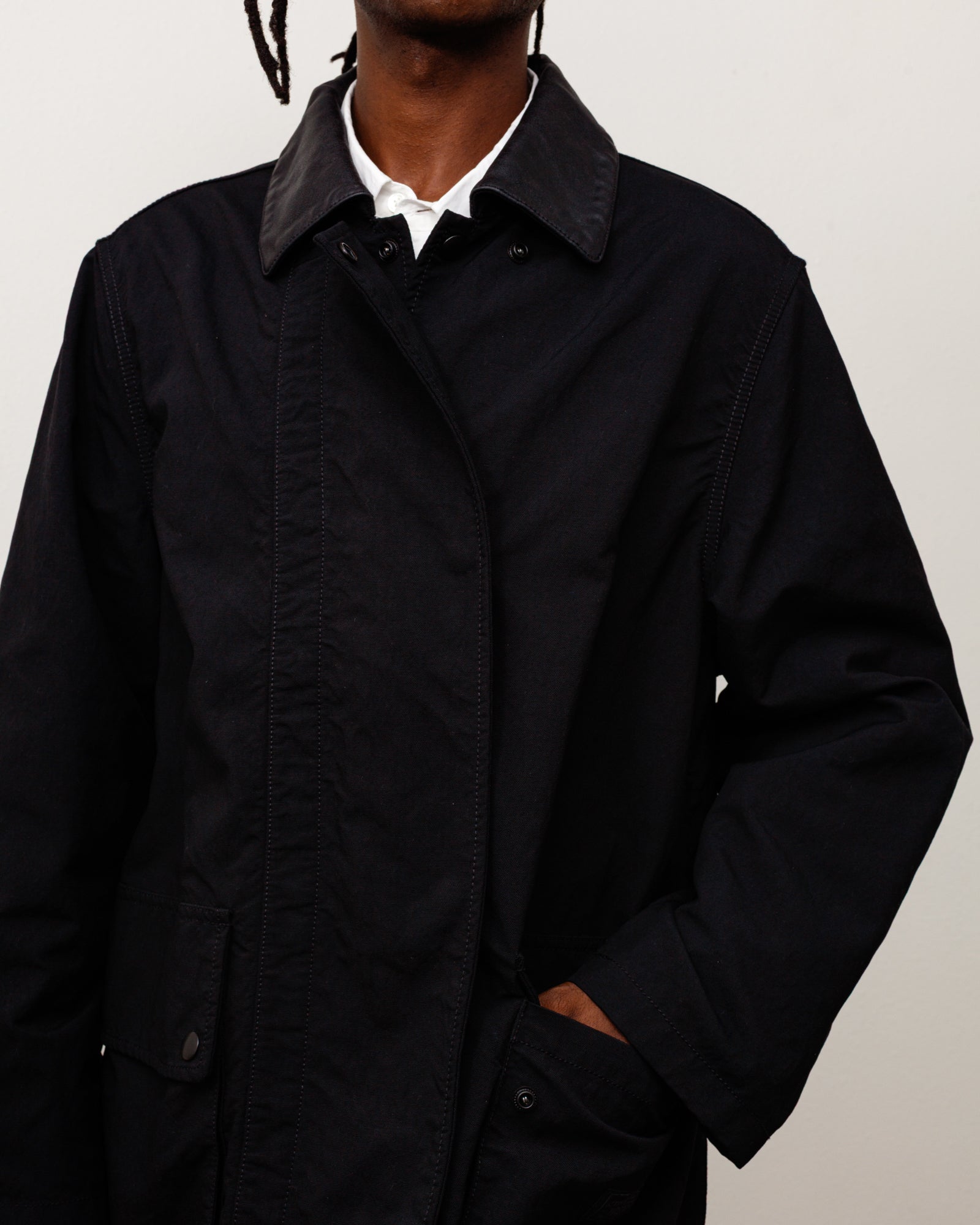 Stussy Fireman Jacket giacca nera nylon relaxed