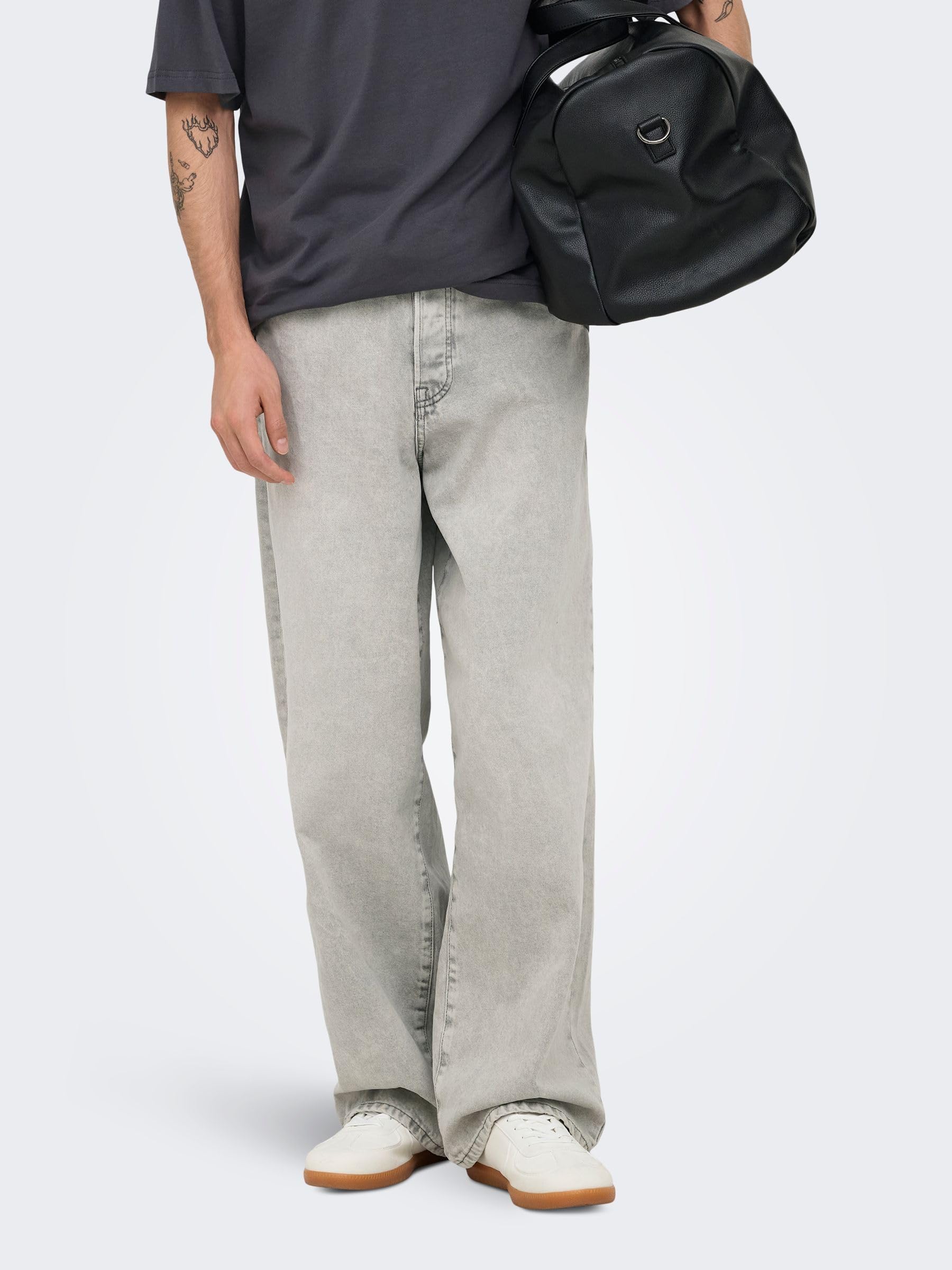 Only & Sons Onsremi Wide Acid Grey 6470 Jeans 36W/32L grigi