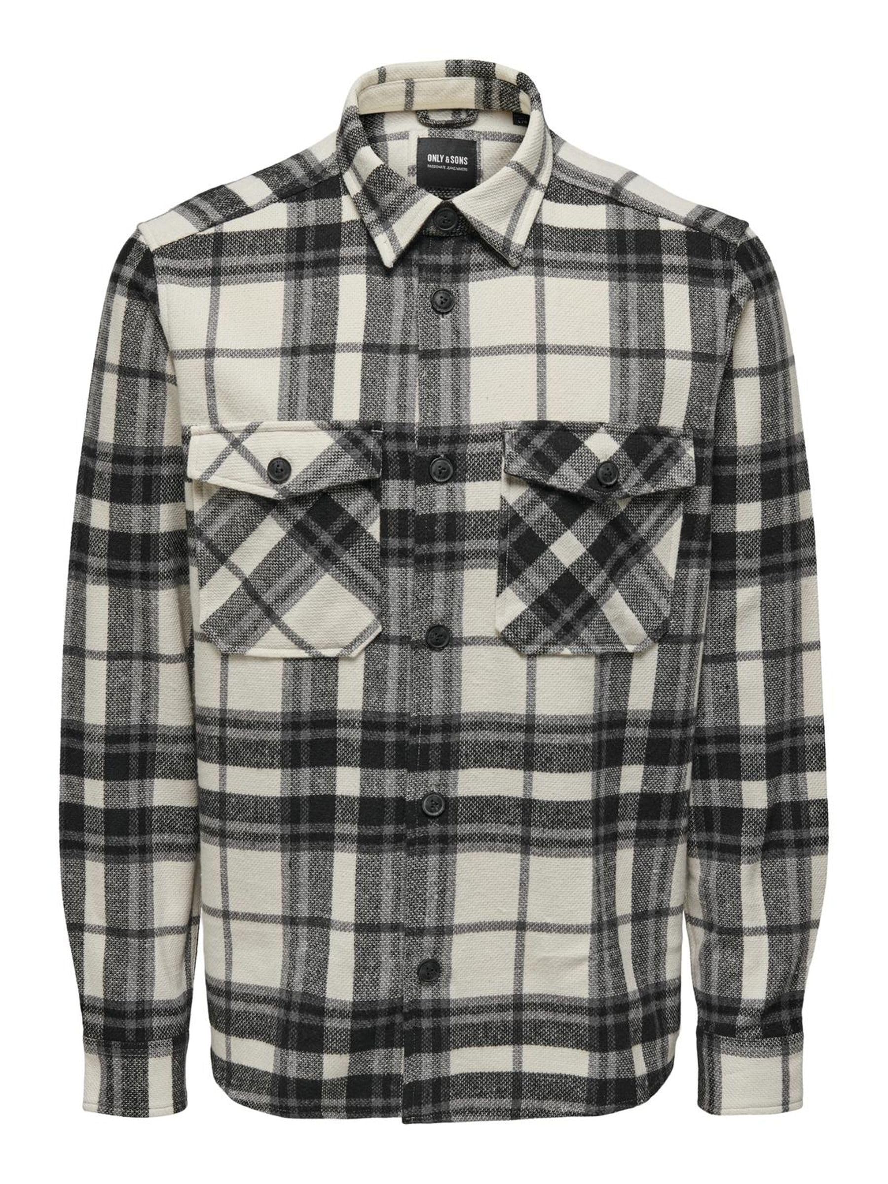 Only & Sons Onsmilo Check Camicia Uomo Navy Scuro Cotone L