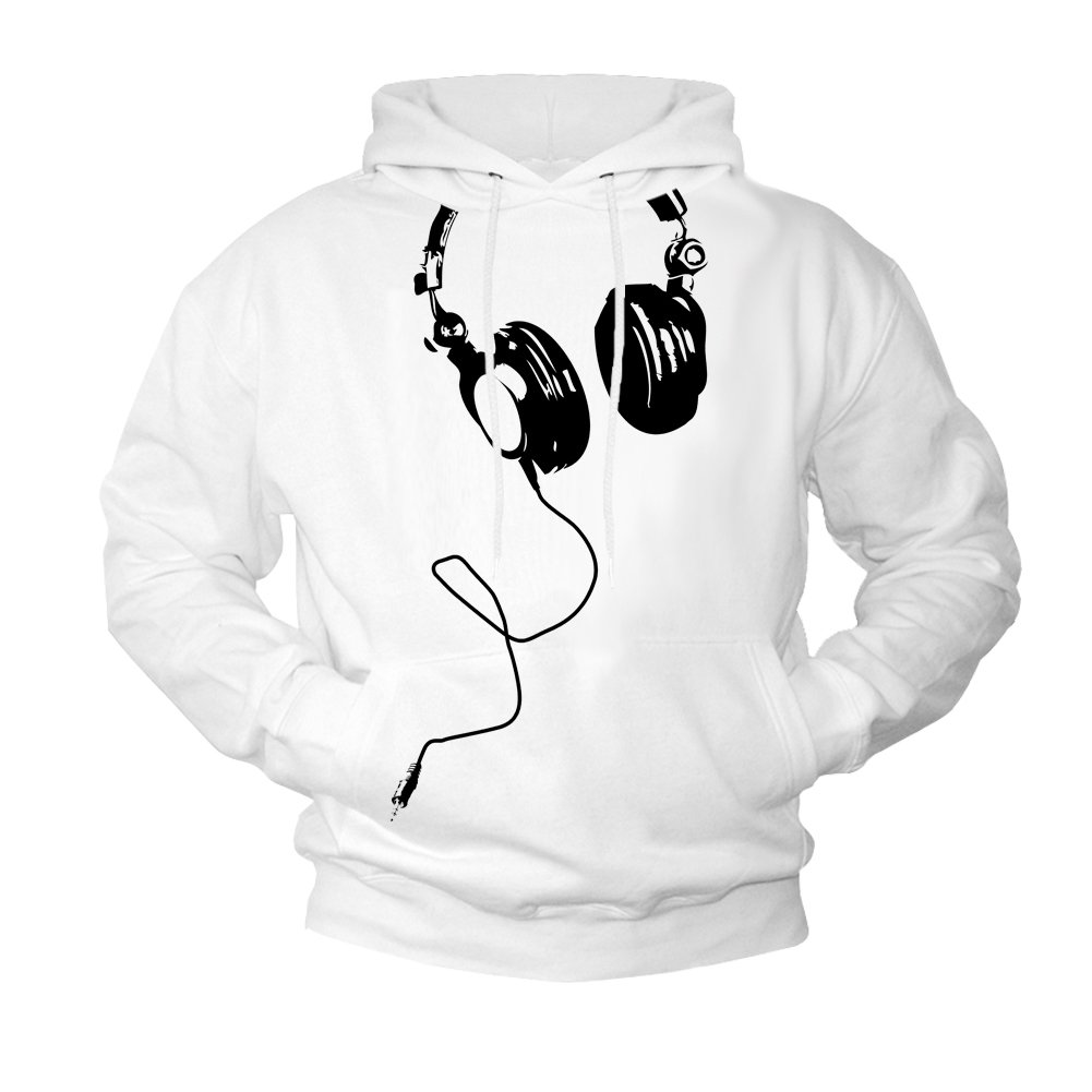 Makaya Cuffie DJ Felpa con Cappuccio Uomo Nero taglia M
