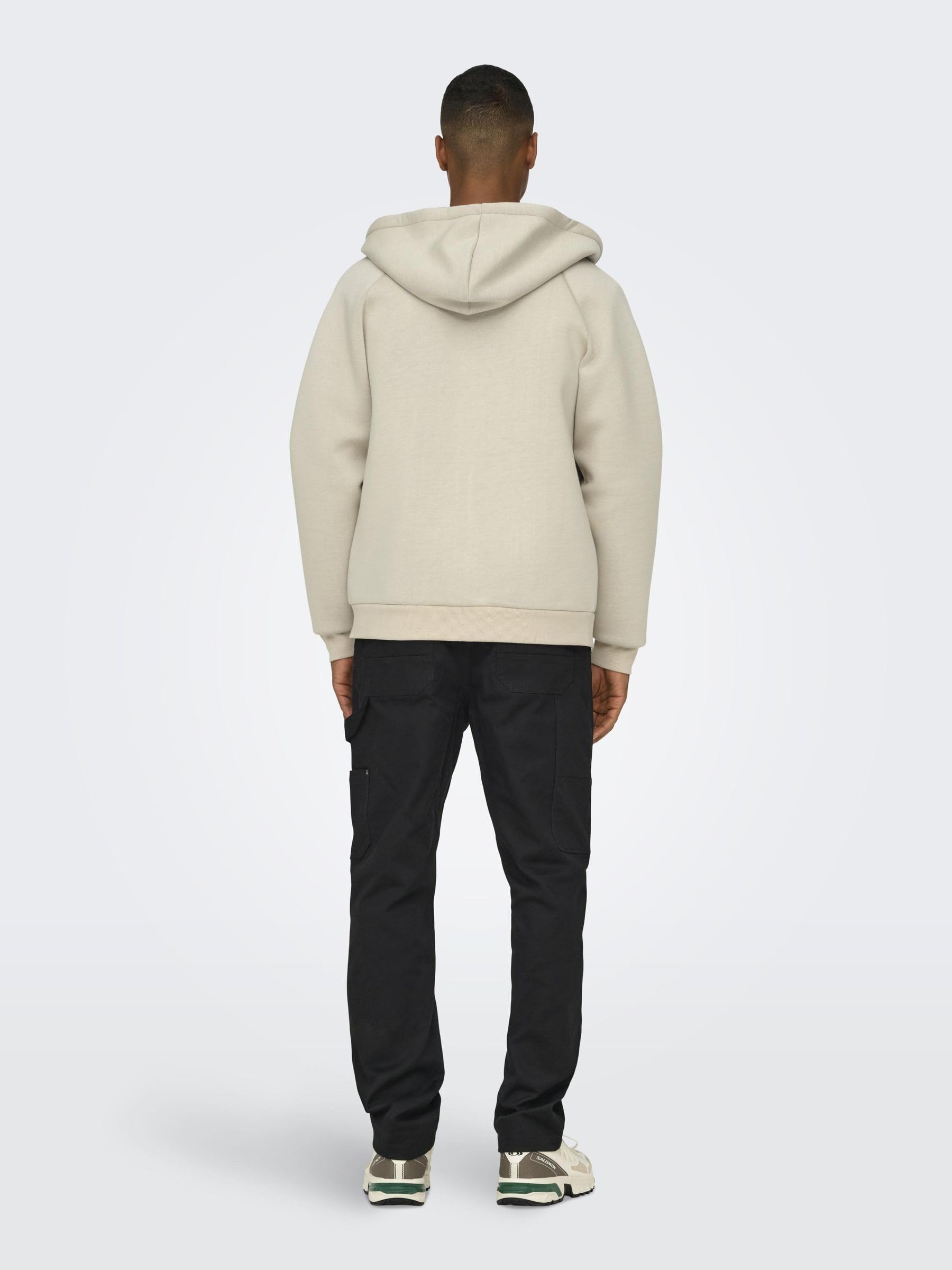 ONLY & SONS Onsbobbey Felpa Uomo con cappuccio e zip regular fit