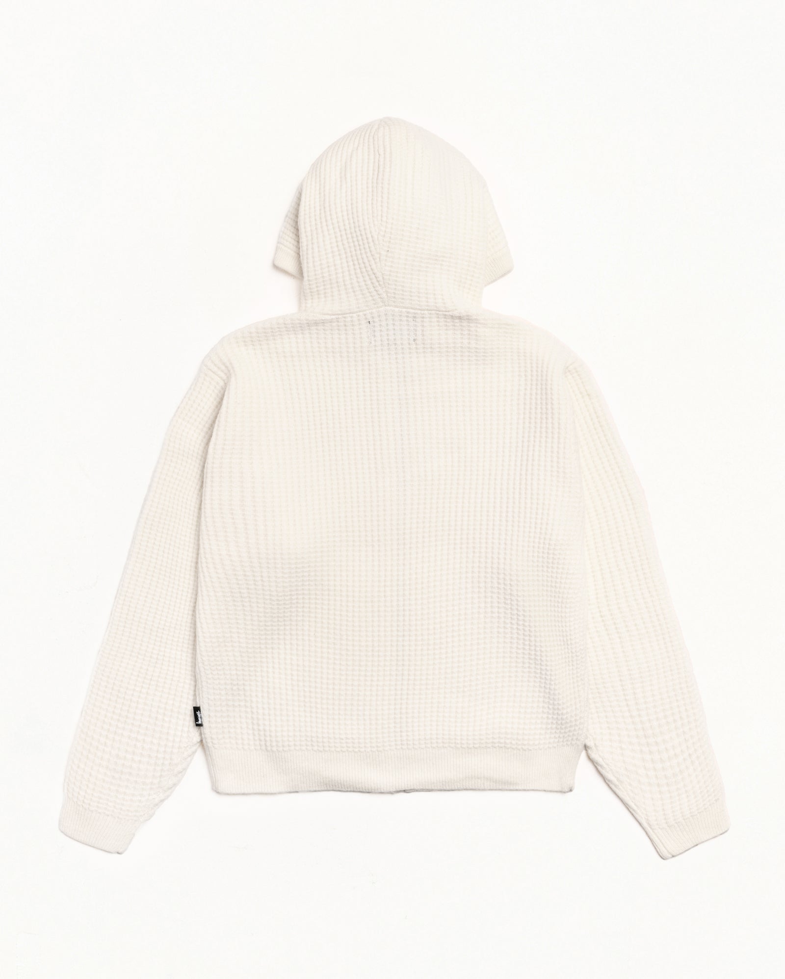Stussy Waffle Cashmere Zip Hood maglione Ivory cachemire