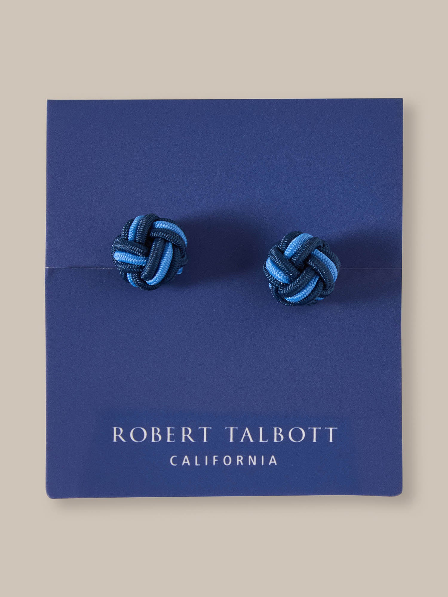 Robert Talbott Grant Gemelli Nodo Blu Navy Pacifico OS