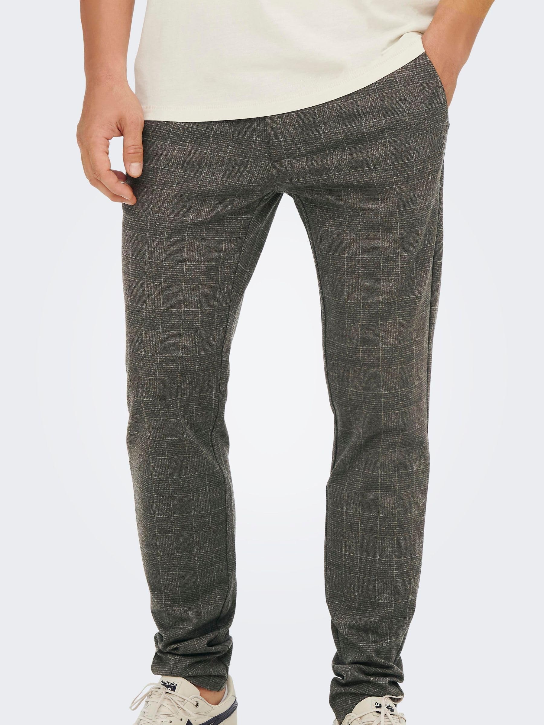 Only & Sons Onsmark Slim pantaloni chino nero slim fit