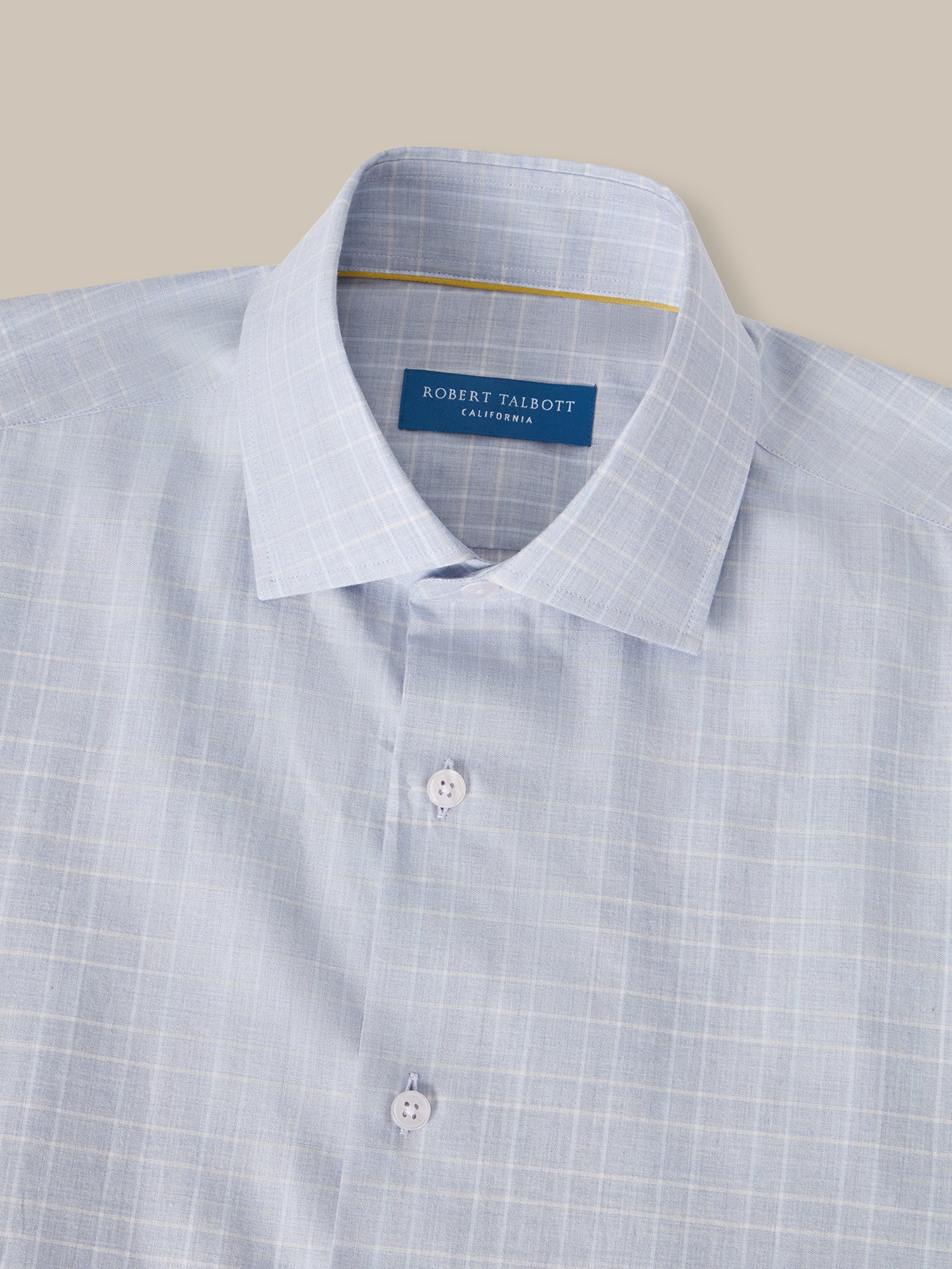 Robert Talbott Reynolds camicia quadri blu cotone