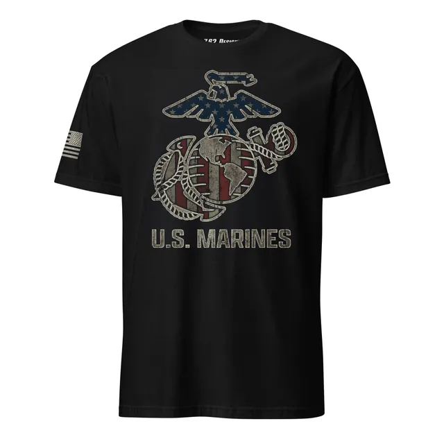 7.62 Design USMC EGA Flag maglietta nero cotone