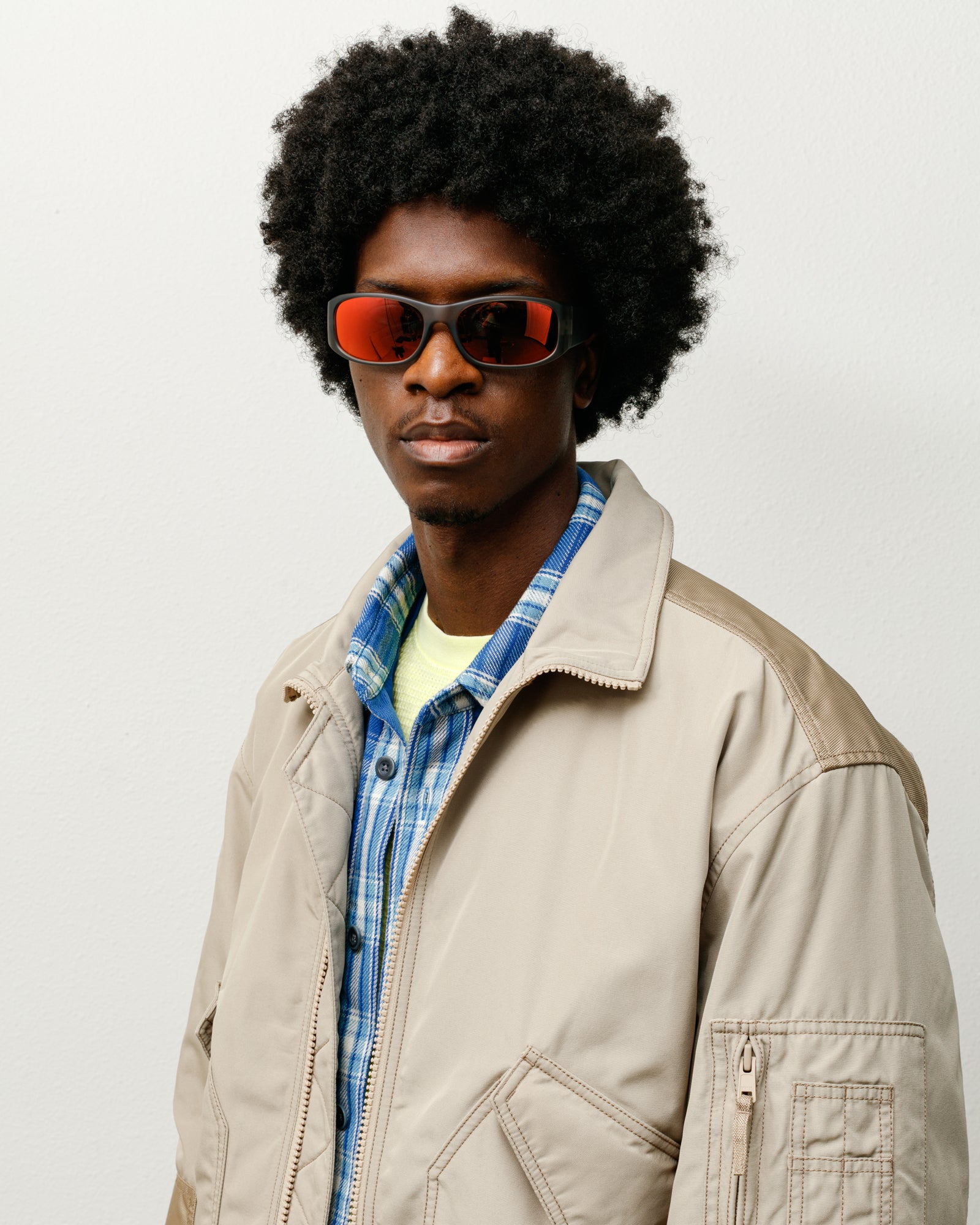 Stussy Mikey Sunglasses Occhiali Frost Smoke Lente Rossa