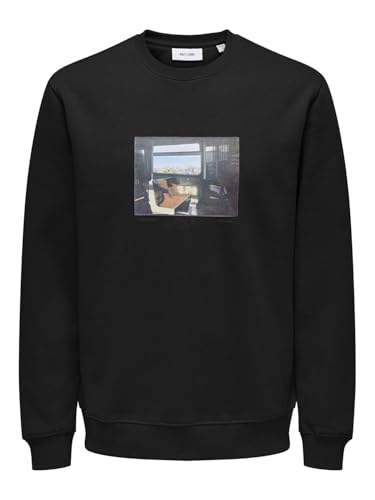 Only & Sons Felpa Uomo Girocollo Nero XXL