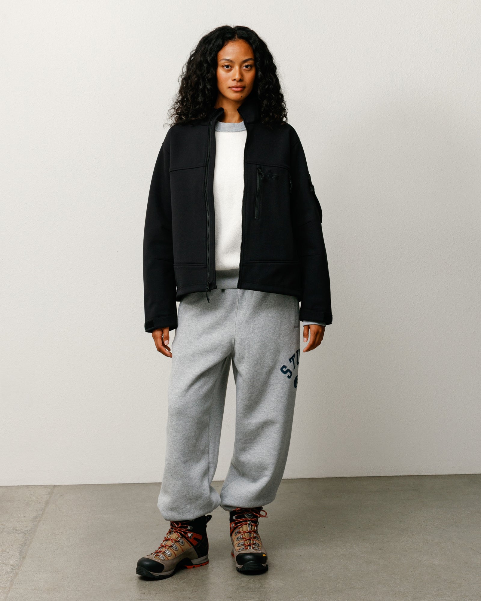 Stussy Varsity Fleece Pant Pantalone Grey Heather 500 g