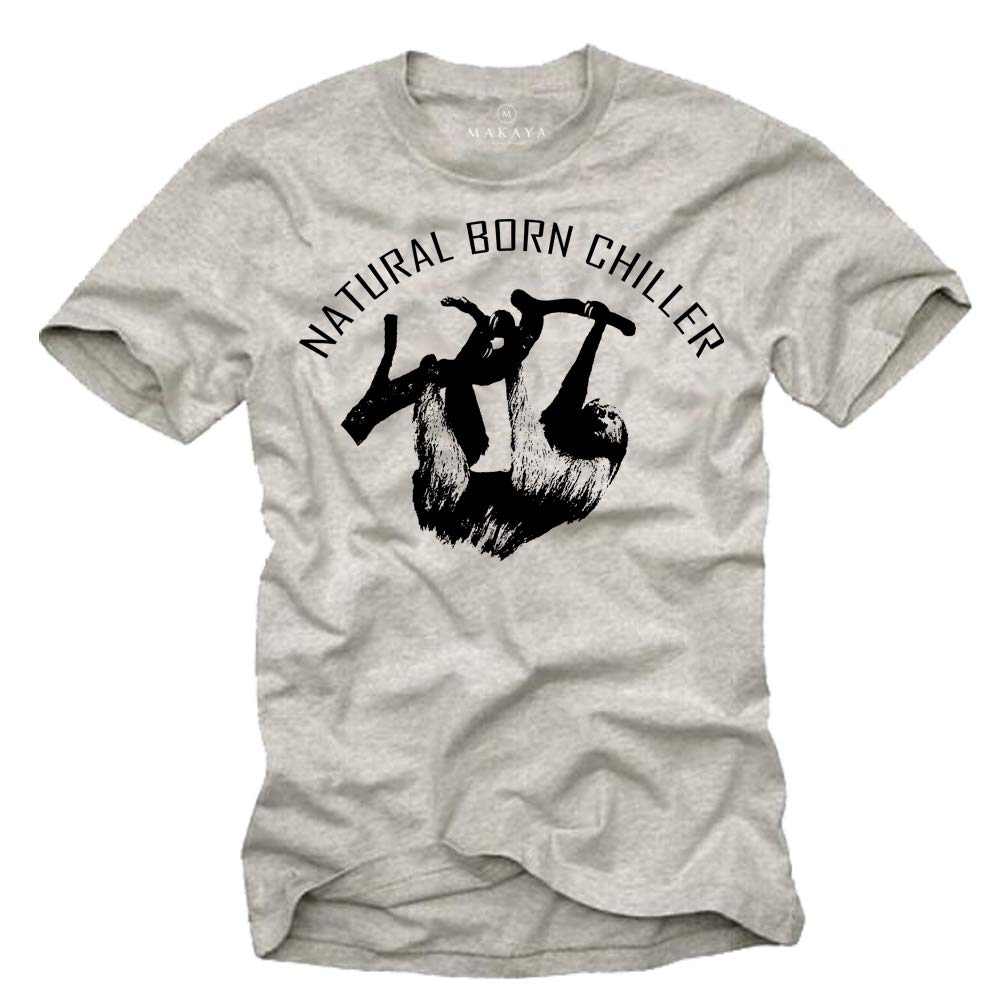 MAKAYA Natural Born Chiller T-Shirt Uomo Cotone