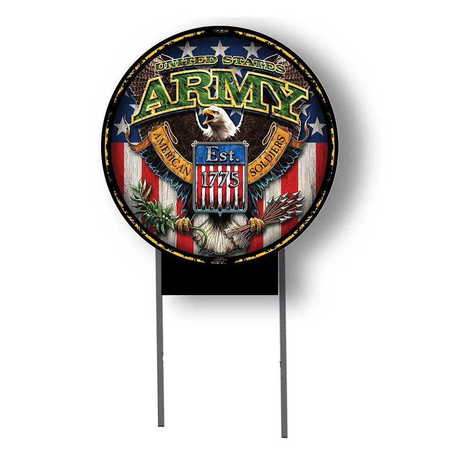 7.62 Design Army Fighting Eagle cartello giardino 20x20 PVC