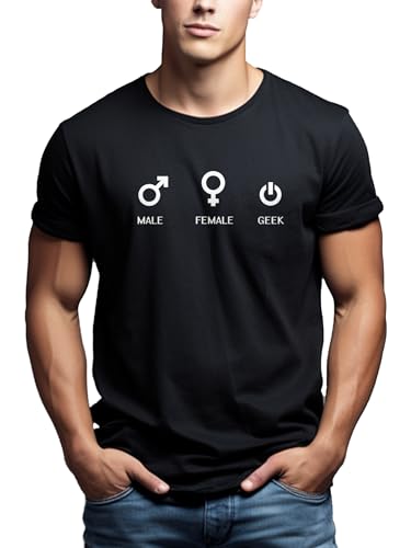 MAKAYA Male Female T-Shirt Uomo Cotone Nerd Taglia S