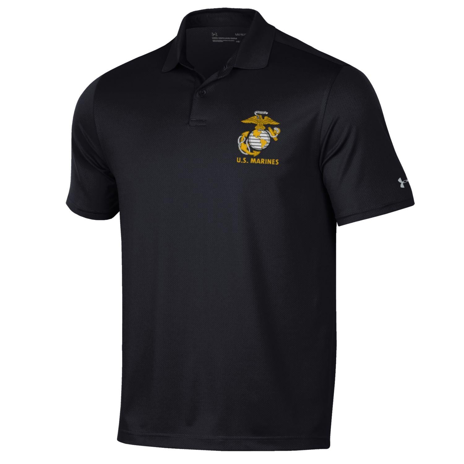 Under Armour USMC polo uomo nero taglia L tecnica stretch