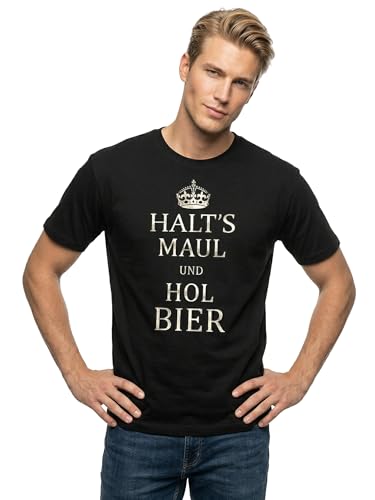 MAKAYA Zitto Birra T-Shirt Uomo L Cotone Divertente