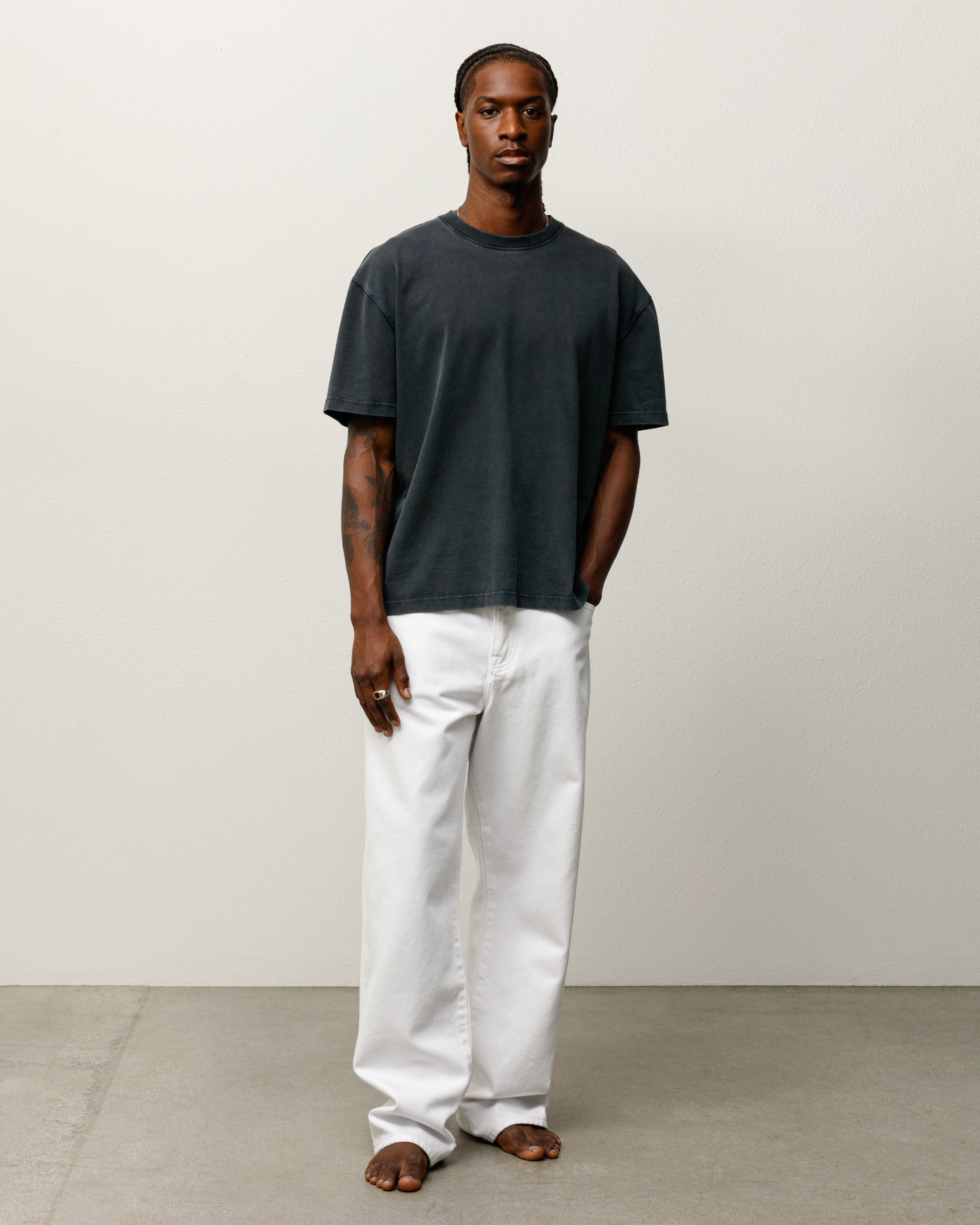 Stussy Garment Dyed SS Tee Maglietta Faded Black 260gsm