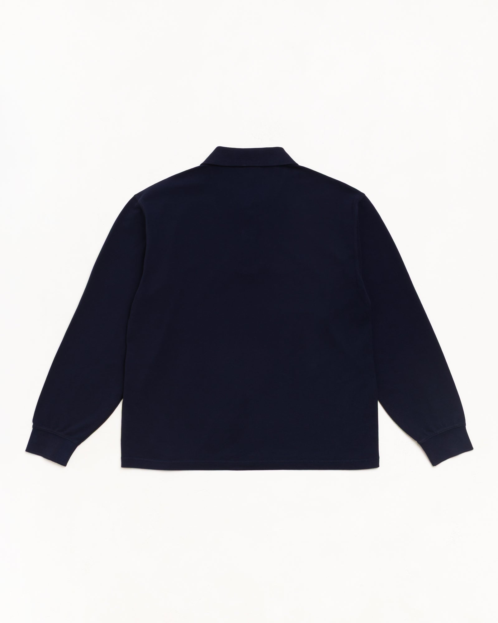 Stussy Classic Pique LS Polo manica lunga navy 100% cotone
