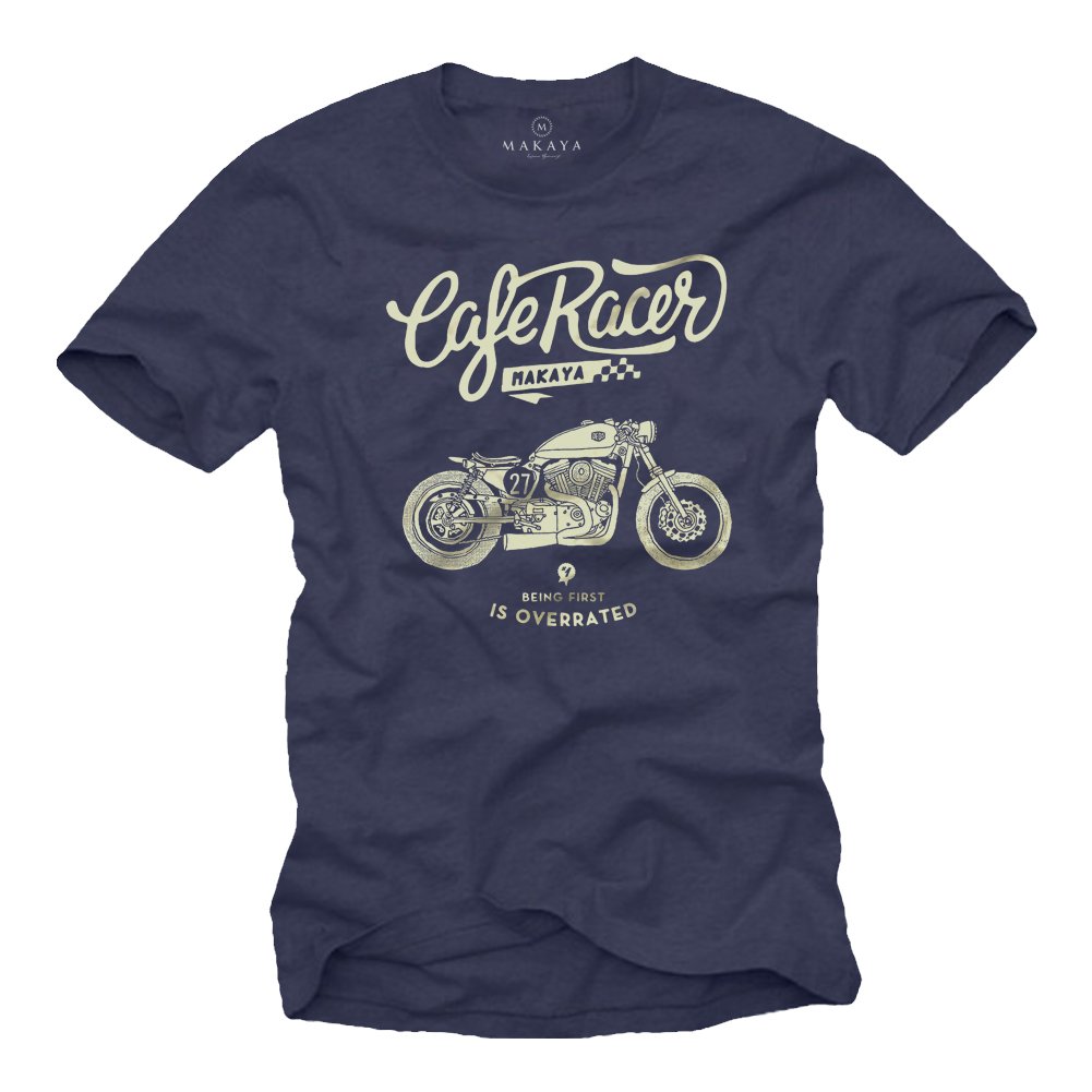 MAKAYA Biker Moto T-Shirt Uomo XL Cotone
