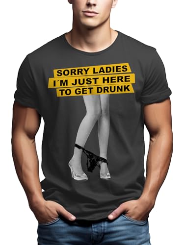 Makaya Sorry Ladies T-Shirt Uomo Grigia Cotone Scritta