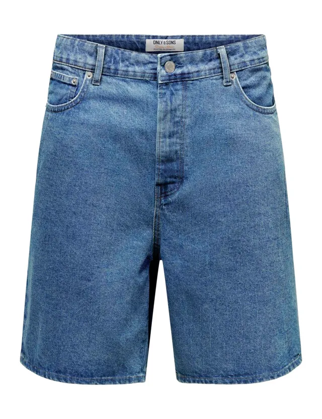 Only & Sons Onsfade Pim Shorts Pantaloncini Denim Blu Medio M