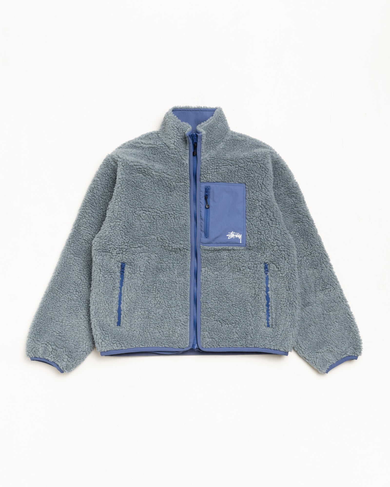 Stussy Sherpa Reversible Jacket giacca Bluestone nylon