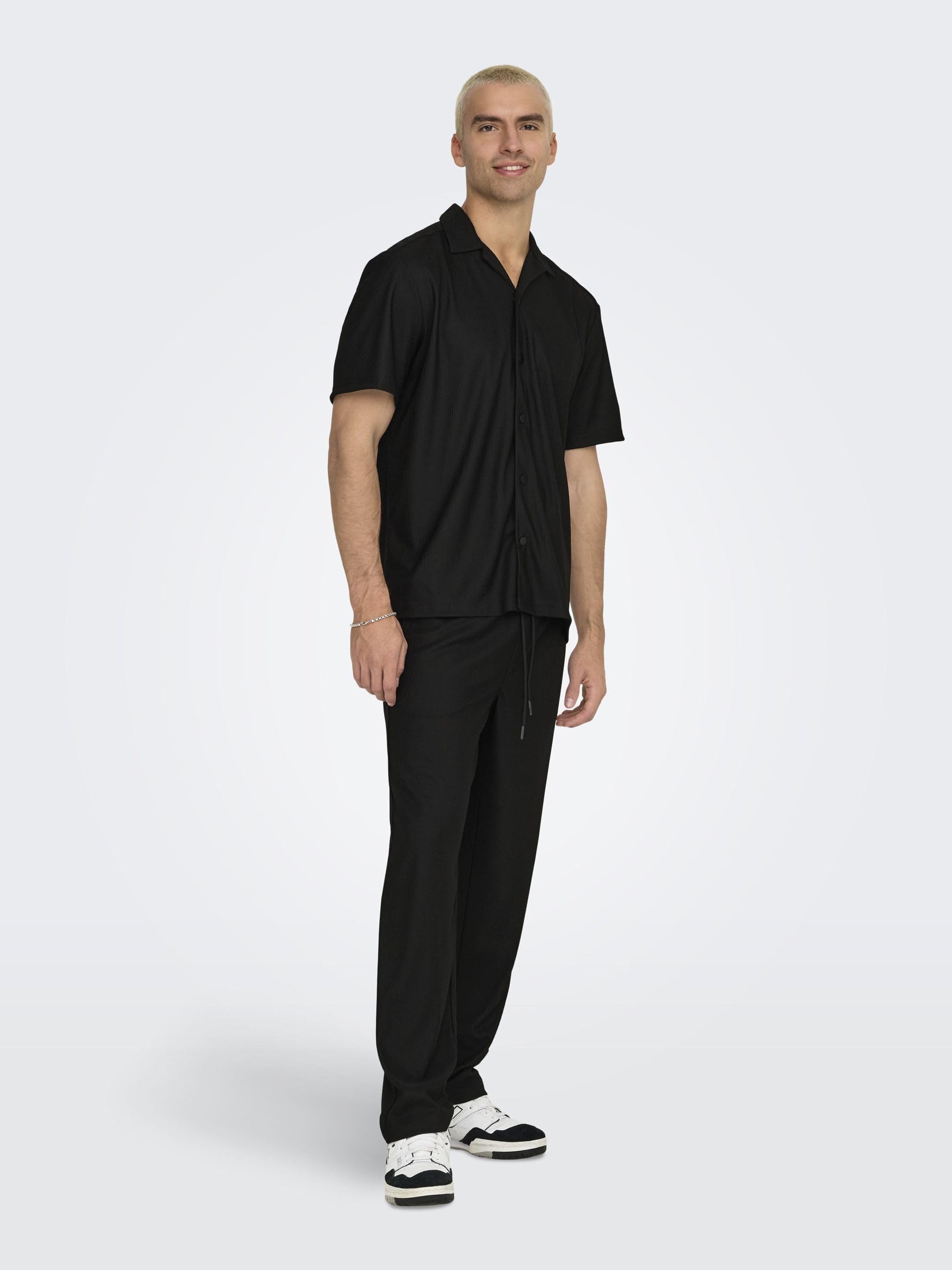 Only & Sons Onskari Resort Camicia Uomo Relax Manica Corta