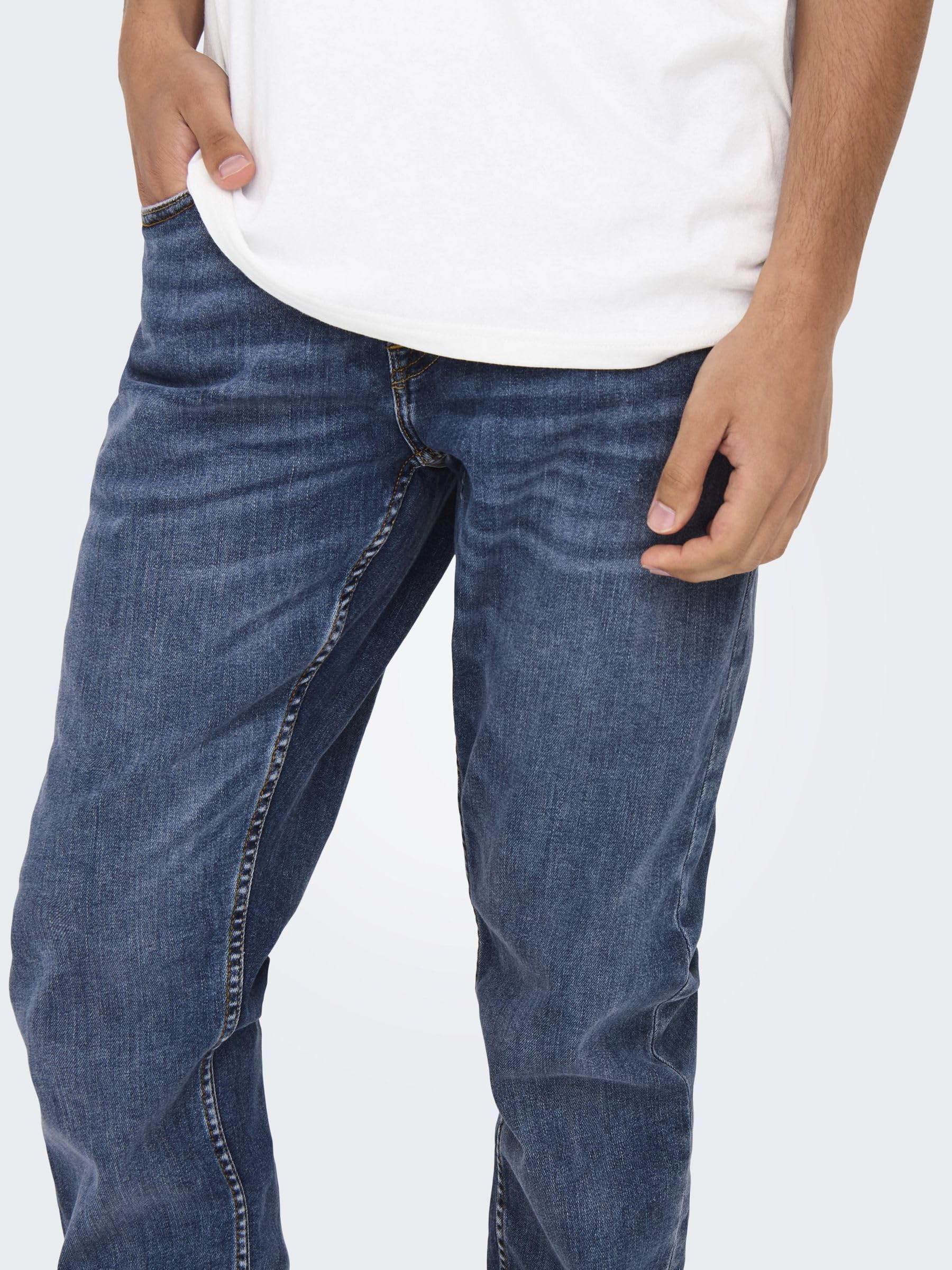 ONLY & SONS WARP Skinny Jeans uomo 28W/32L blu denim