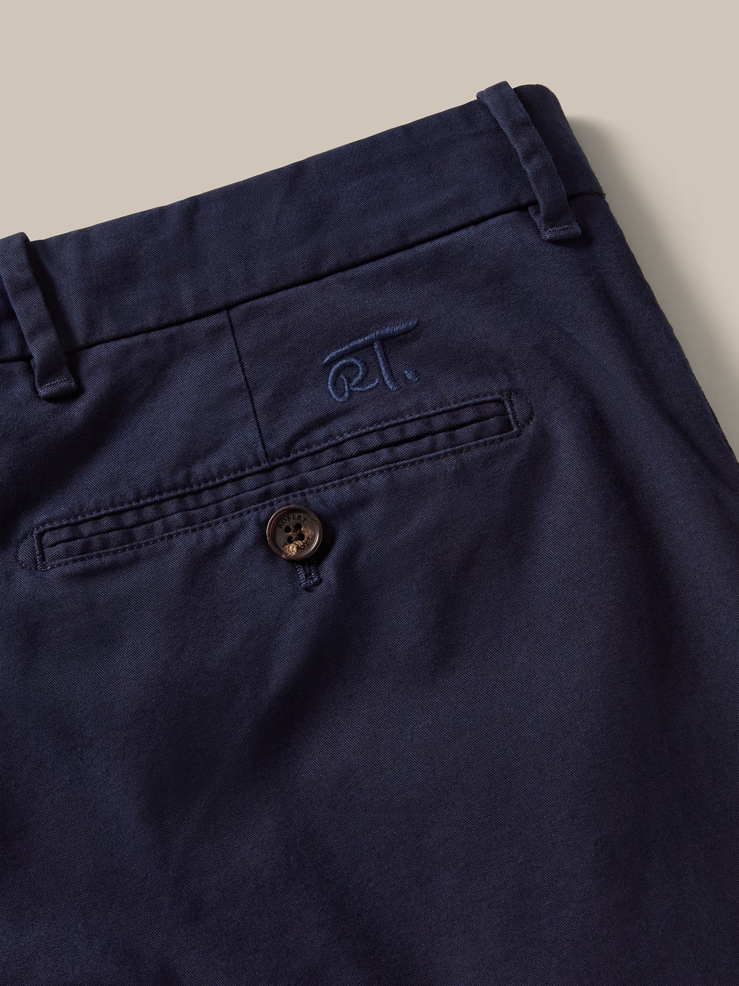 Robert Talbott Draper pantalone chino navy cotone