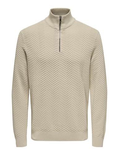 Only & Sons Onsmace Mezza Zip Maglione Olive Night