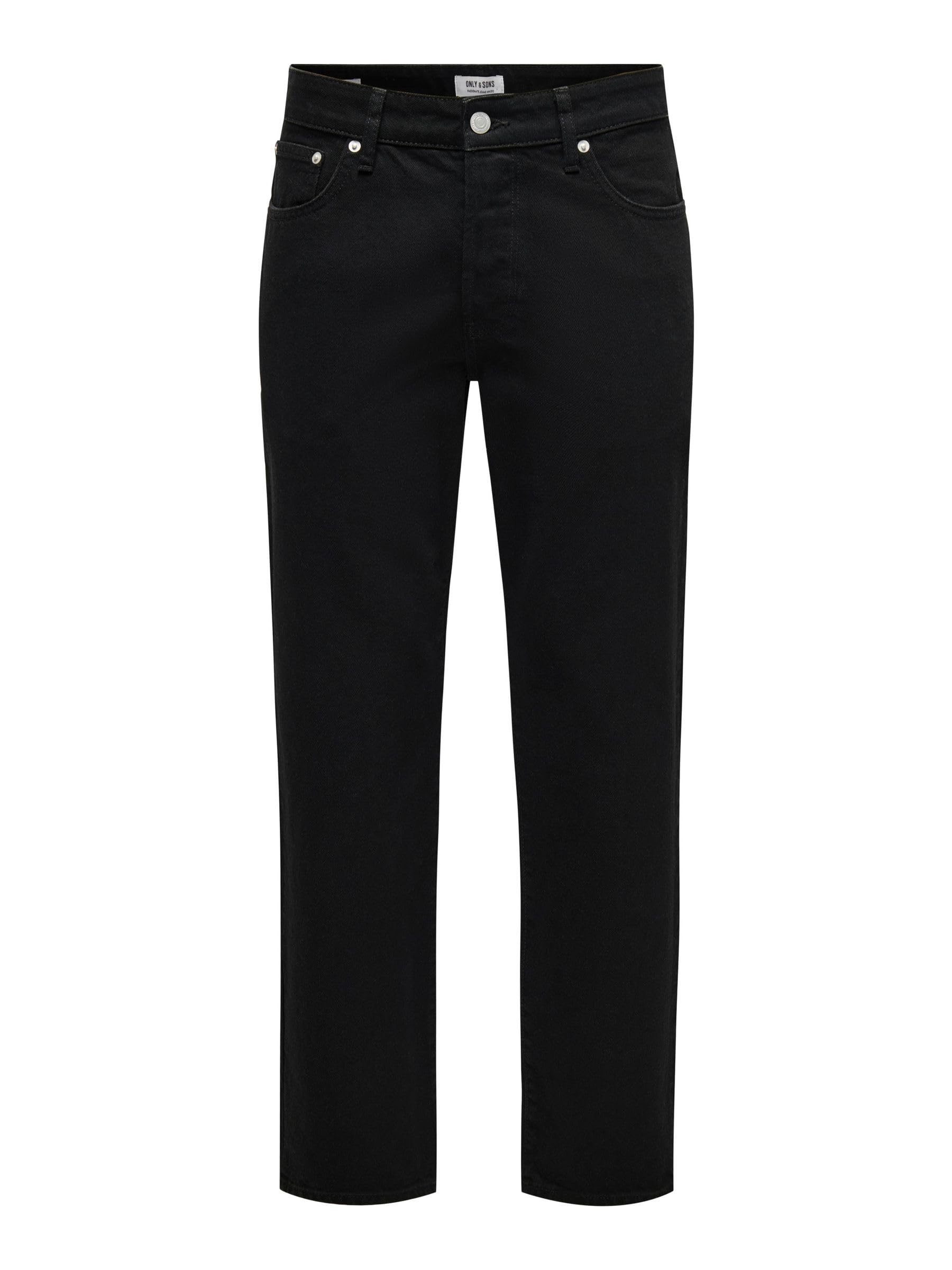 Only & Sons Onsedge Jeans Uomo Straight Nero 33W/32L