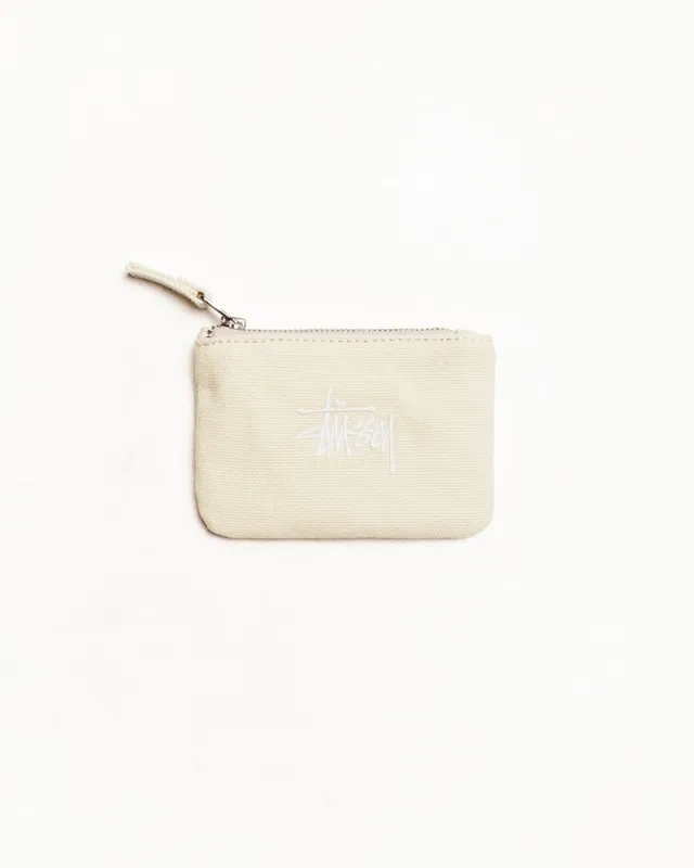 Stussy Accessories Canvas Coin Pouch portamonete natural cotone